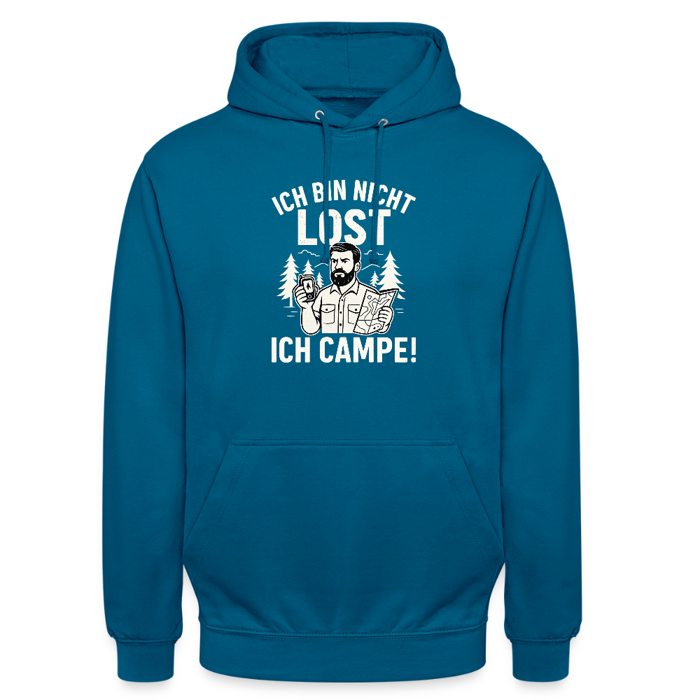 Ich bin nicht lost - ICH CAMPE! | Unisex Hoodie - Tiefseeblau