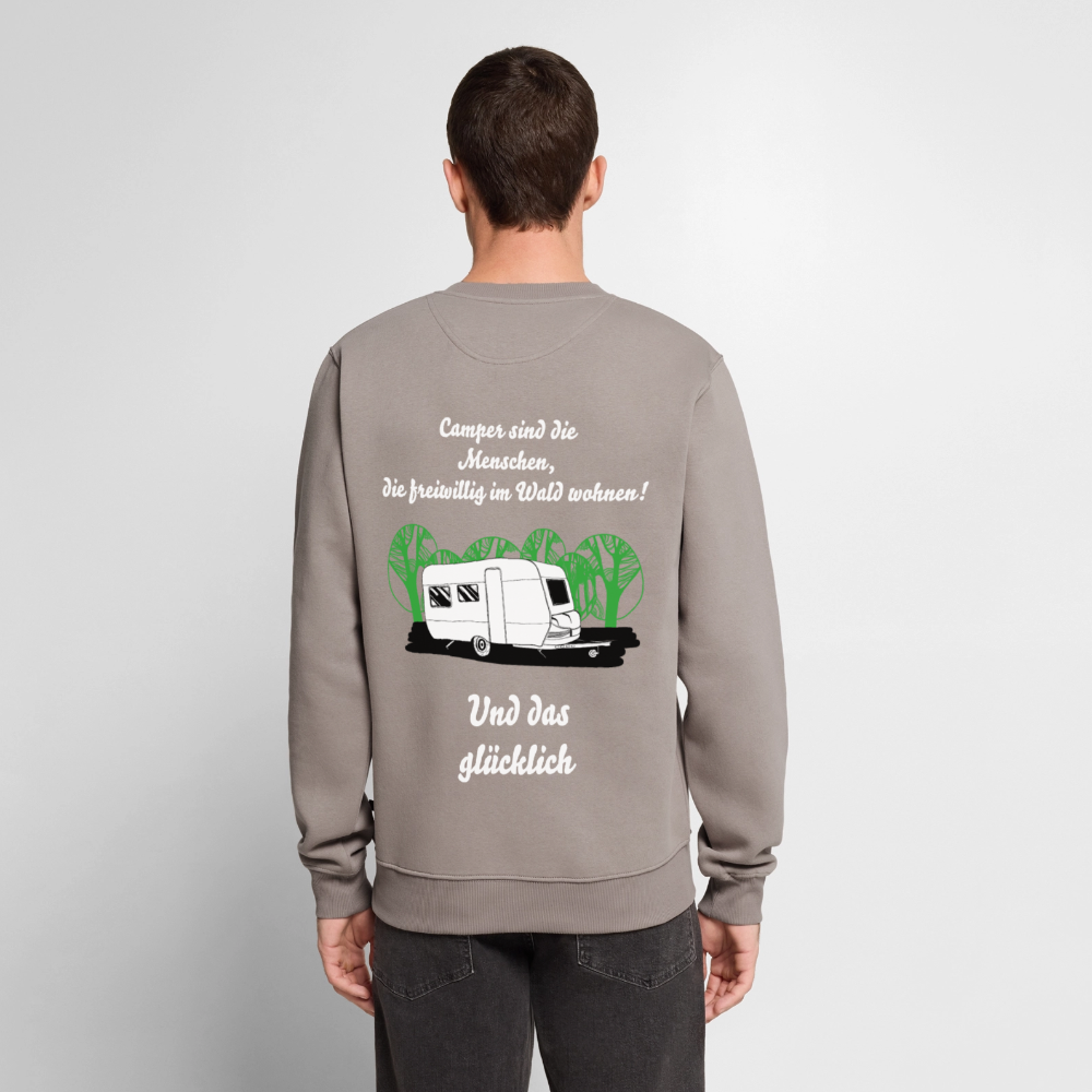 CAMPER SIND DIE MENSCHEN, DIE FREIWILLIG IM WALD WOHNEN1 | Männer Premium Pullover - Taupe