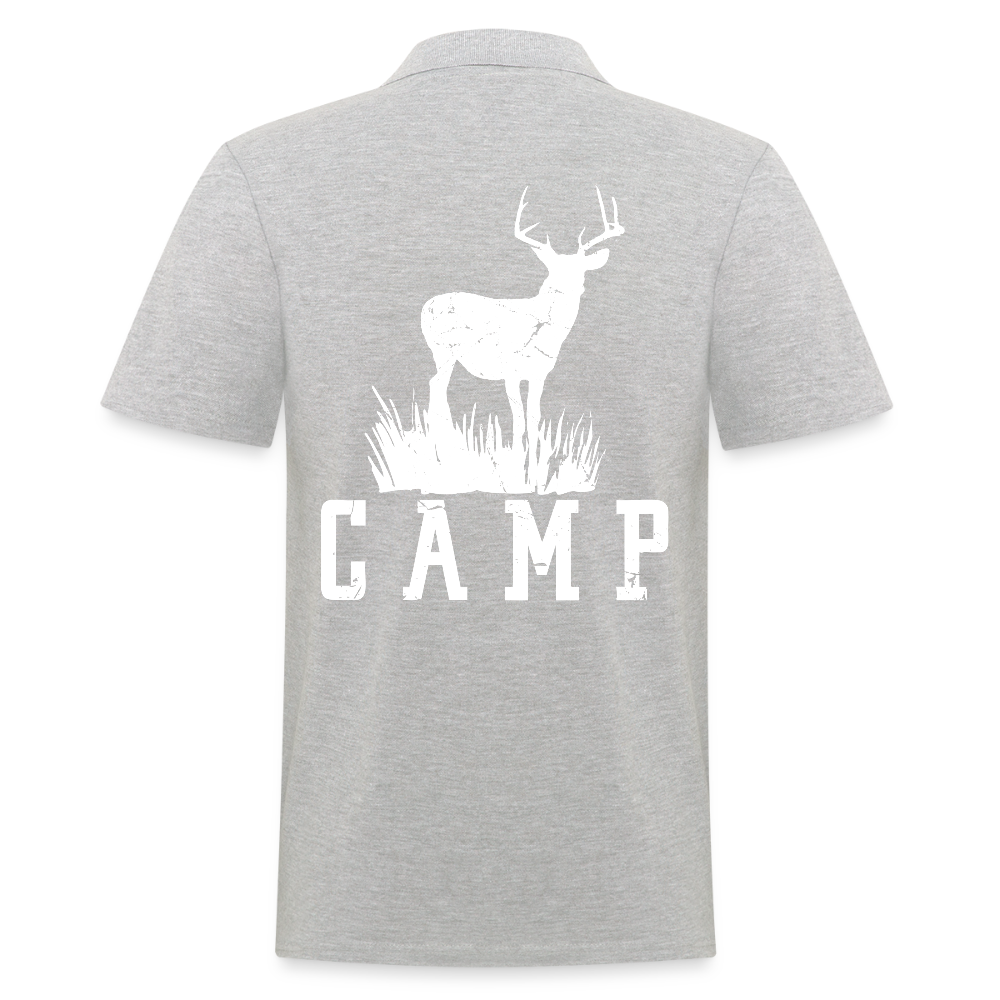 Camp | Männer Poloshirt - Grau meliert