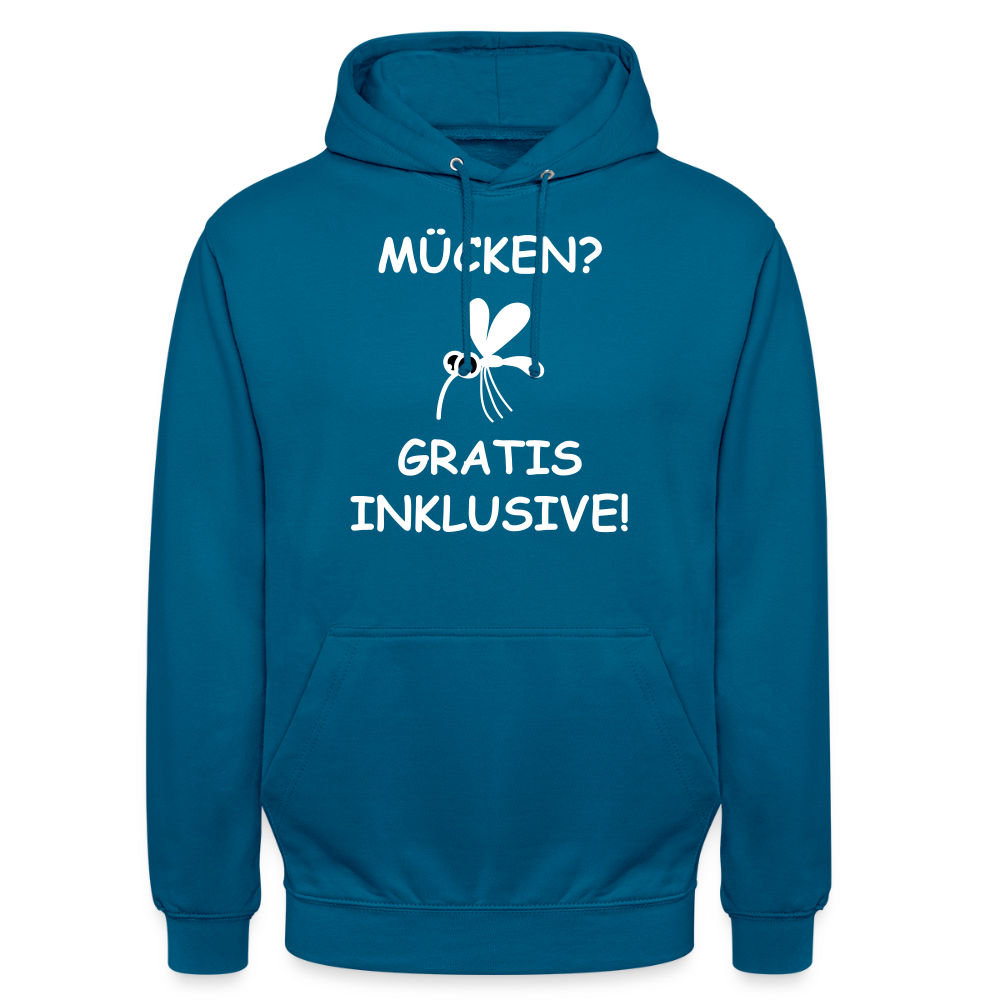 MÜCKEN? GRATIS INKLUSIVE! | Unisex Hoodie - Tiefseeblau