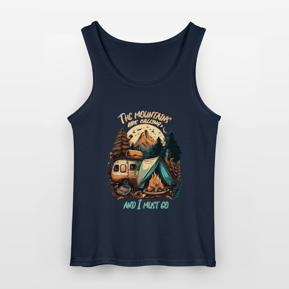 THE MOUNTAINS ARE CALLING | Gildan Männer Tank Top - Navy