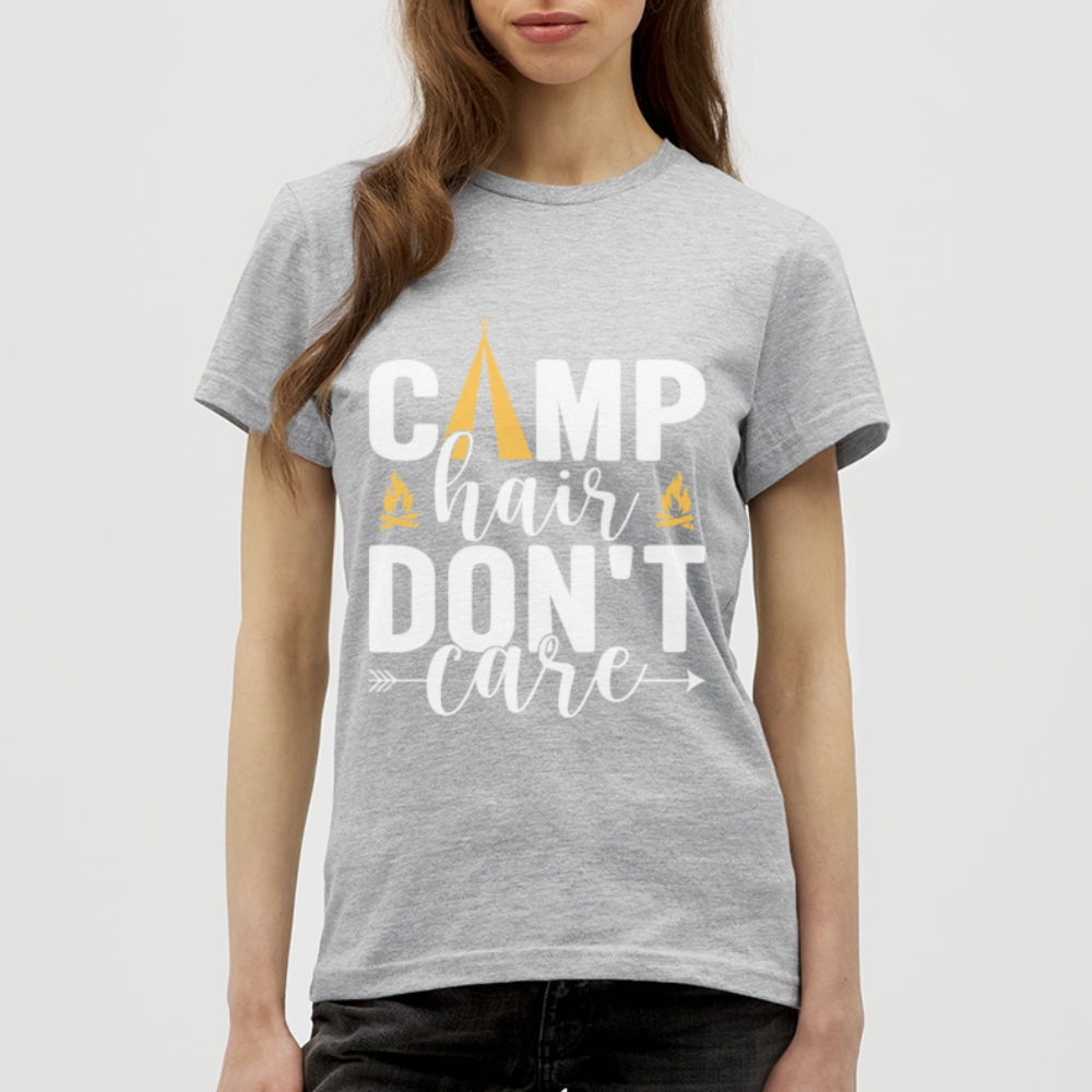 CAMP HAIR DON´T CARE | Frauen T-Shirt - Grau meliert