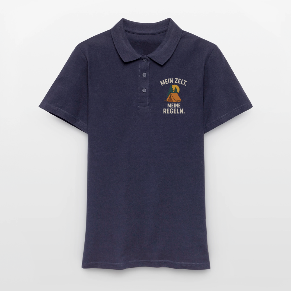 Mein Zelt. Meine Regeln. | Frauen Polo Shirt - Navy