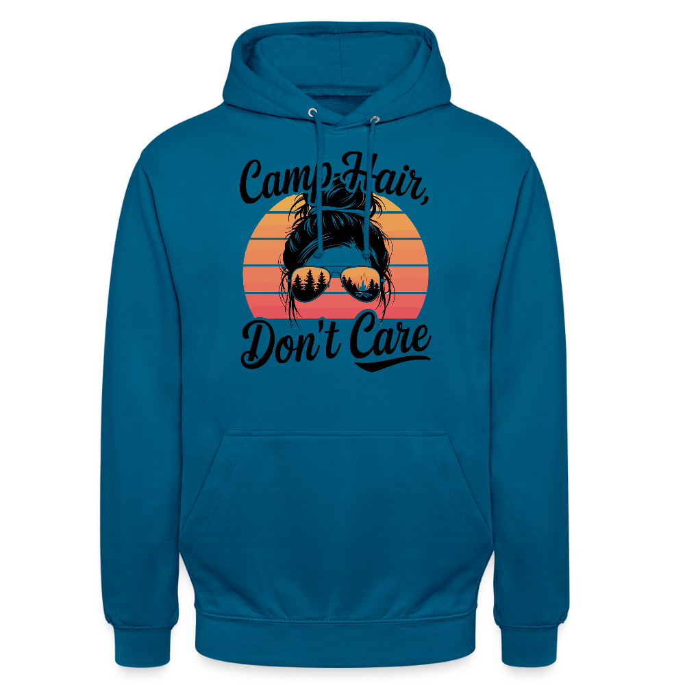 CAMP HAIR, DON´T CARE | Unisex Hoodie - Tiefseeblau