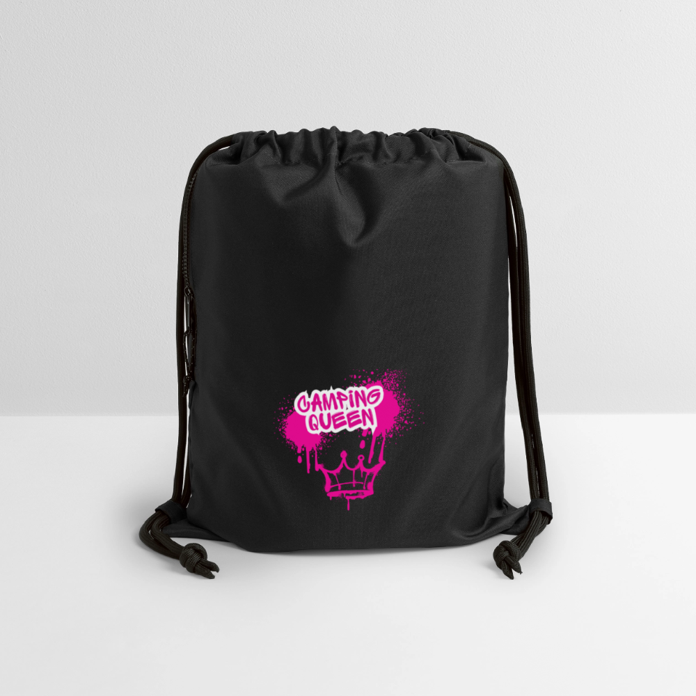 CAMPING QUEEN | Turnbeutel aus Recycling-Material - Schwarz