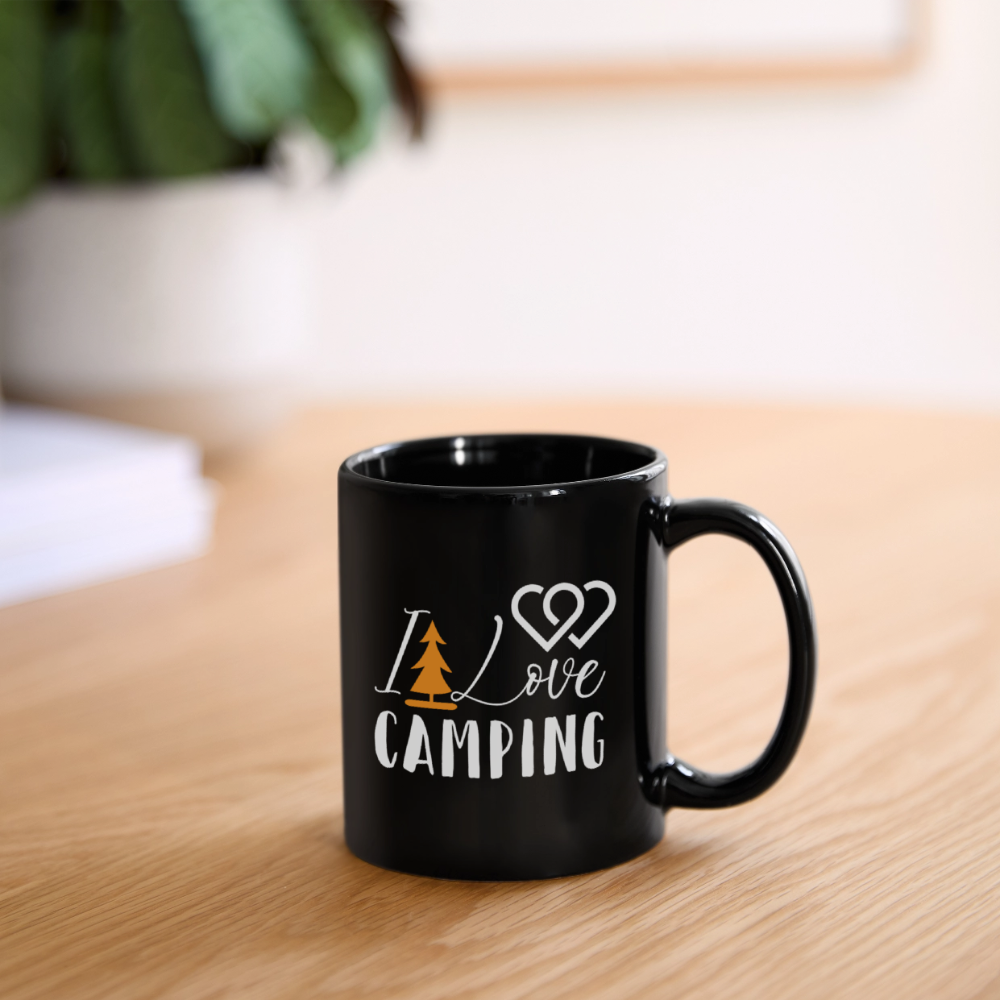 I LOVE CAMPING | Tasse einfarbig - Schwarz