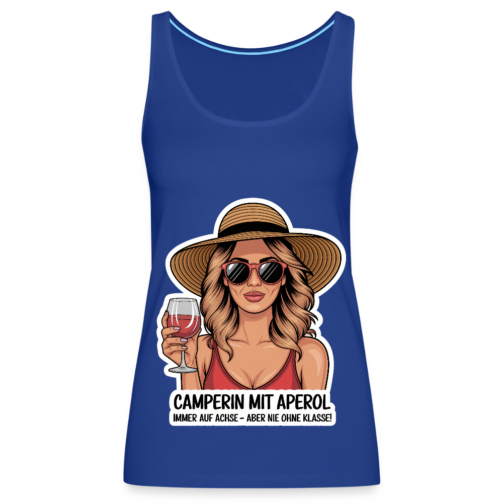 Camperin mit Aperol - Königsblau