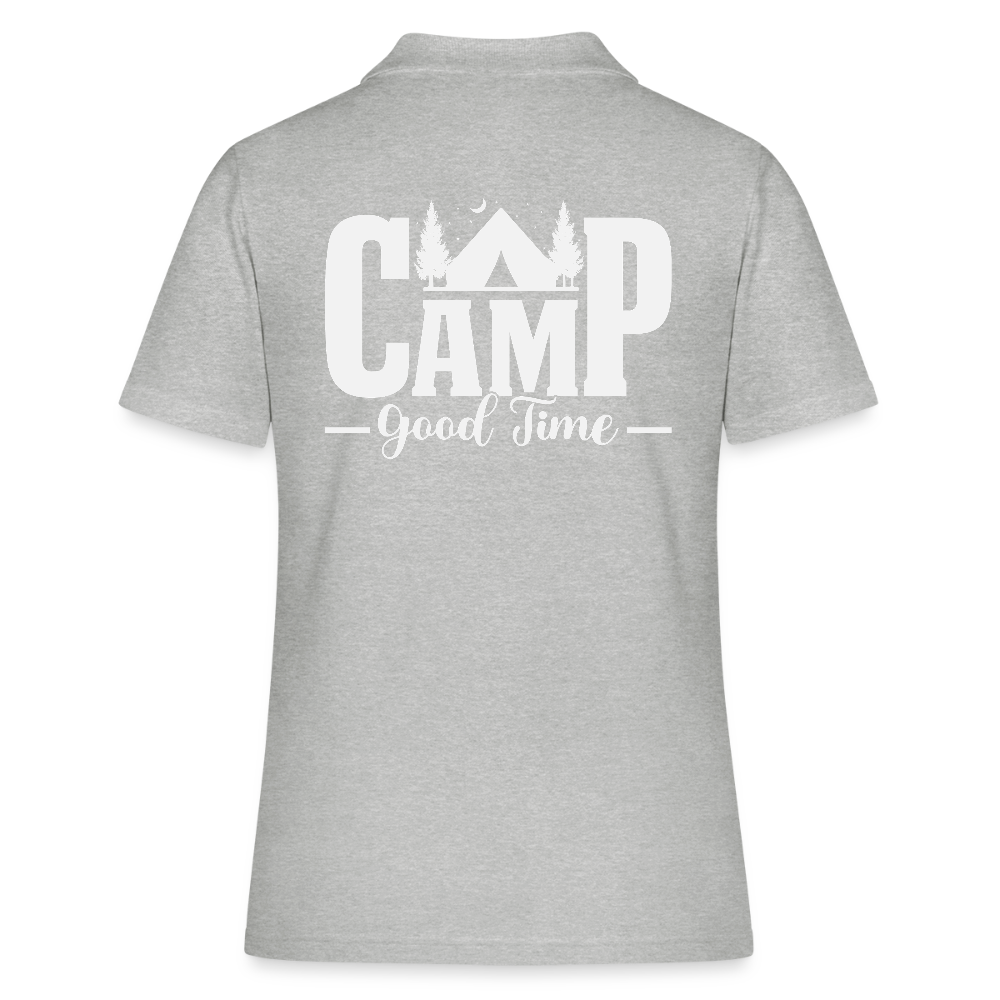 CAMP -GOOD TIME- | Frauen Polo Shirt - Grau meliert