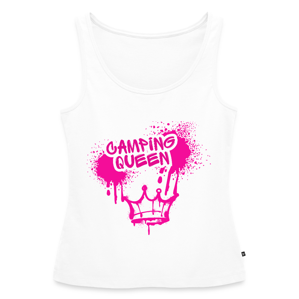 CAMPING QUEEN | Frauen Premium Tank Top - Weiß