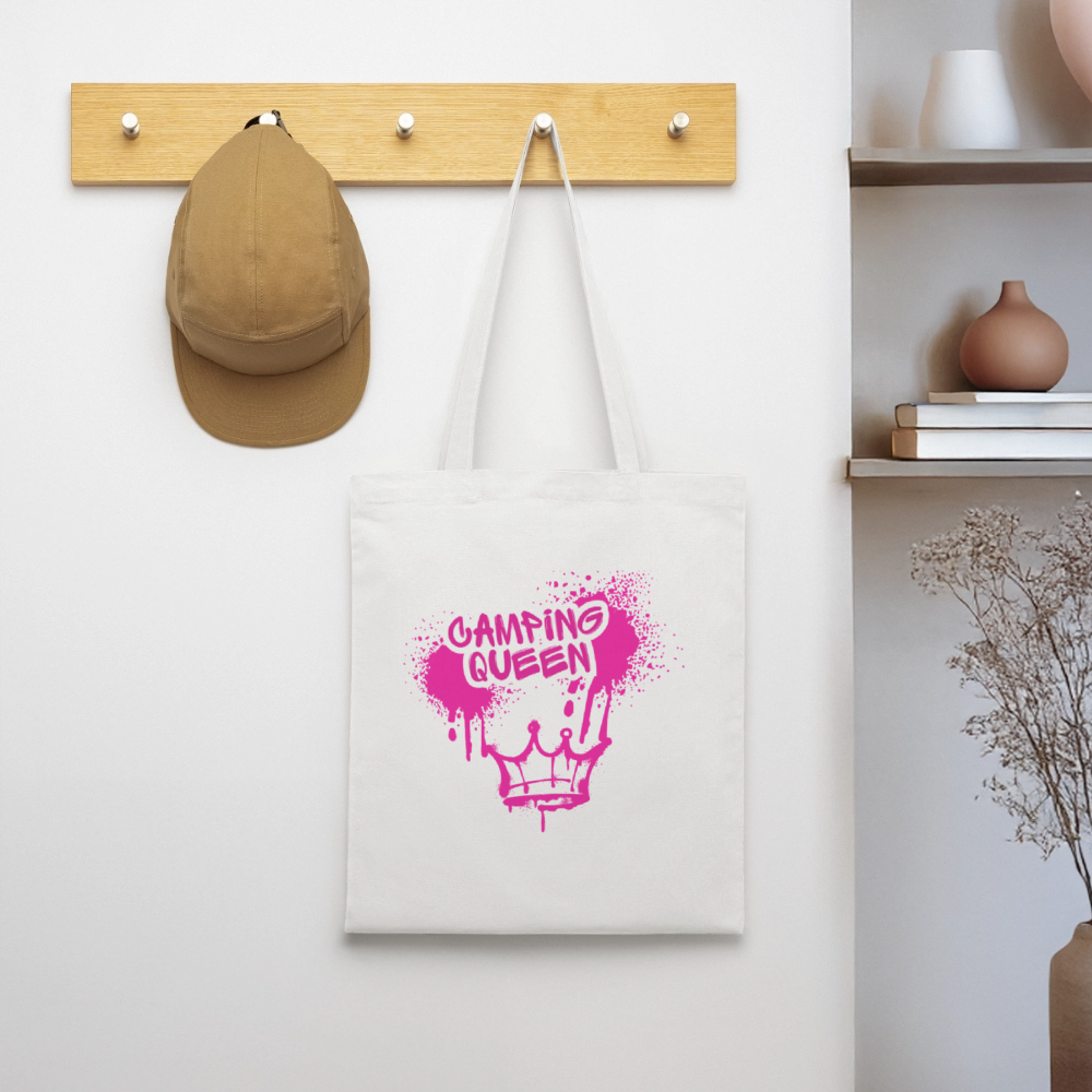 CAMPING QUEEN | Stoffbeutel - Weiß
