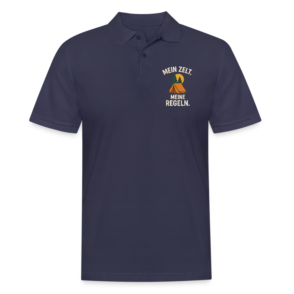 Mein Zelt. Meine Regeln | Männer Poloshirt - Navy