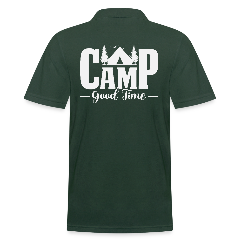 CAMP -GOOD TIME- | Männer Poloshirt - Tannengrün