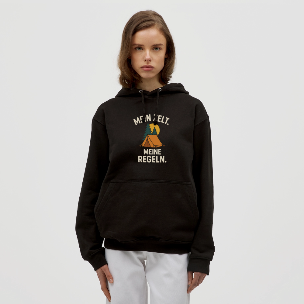 Mein Zelt. Meine Regeln | Unisex Hoodie - Schwarz