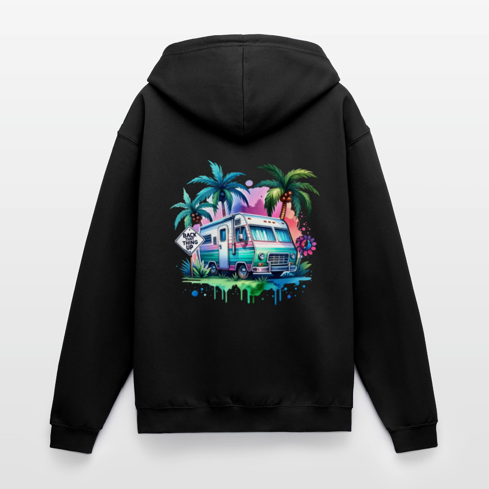 Wohnmobil unter Palmen | Unisex Kapuzenjacke - Schwarz