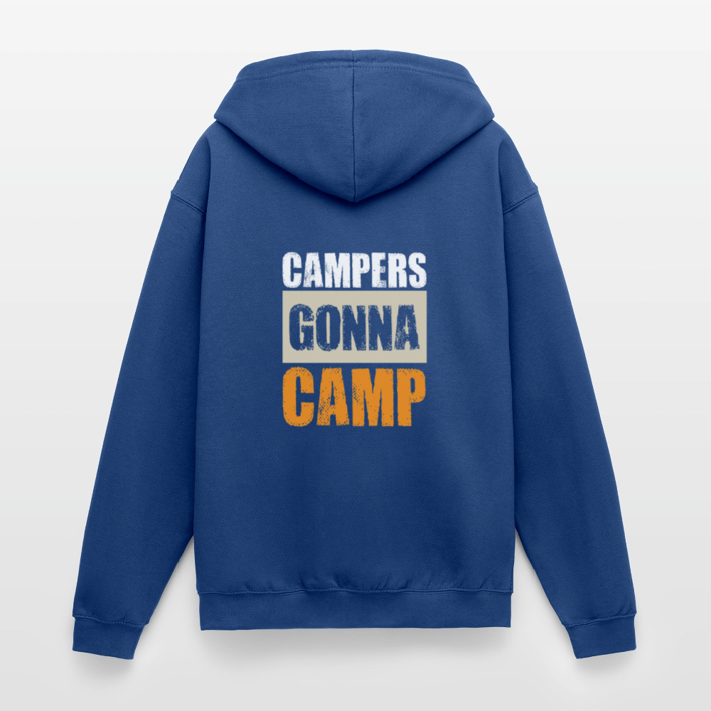 CAMPERS GONNA CAMP | Unisex Kapuzenjacke - Royalblau