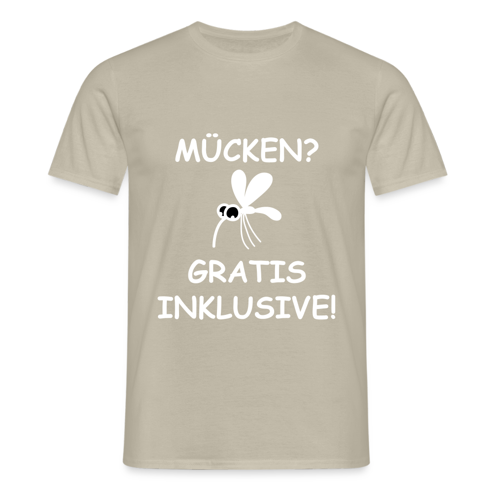 MÜCKEN? GRATIS INKLUSIVE! | Männer T-Shirt - Sandbeige