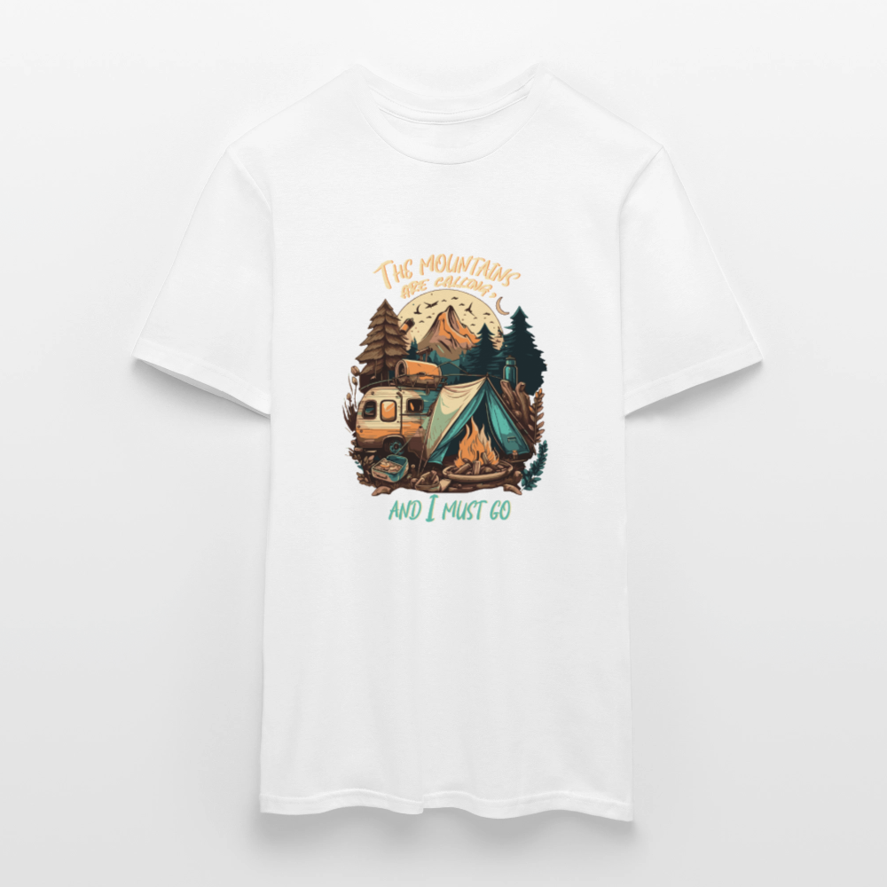 THE MOUNTAINS ARE CALLING | Männer T-Shirt - Weiß