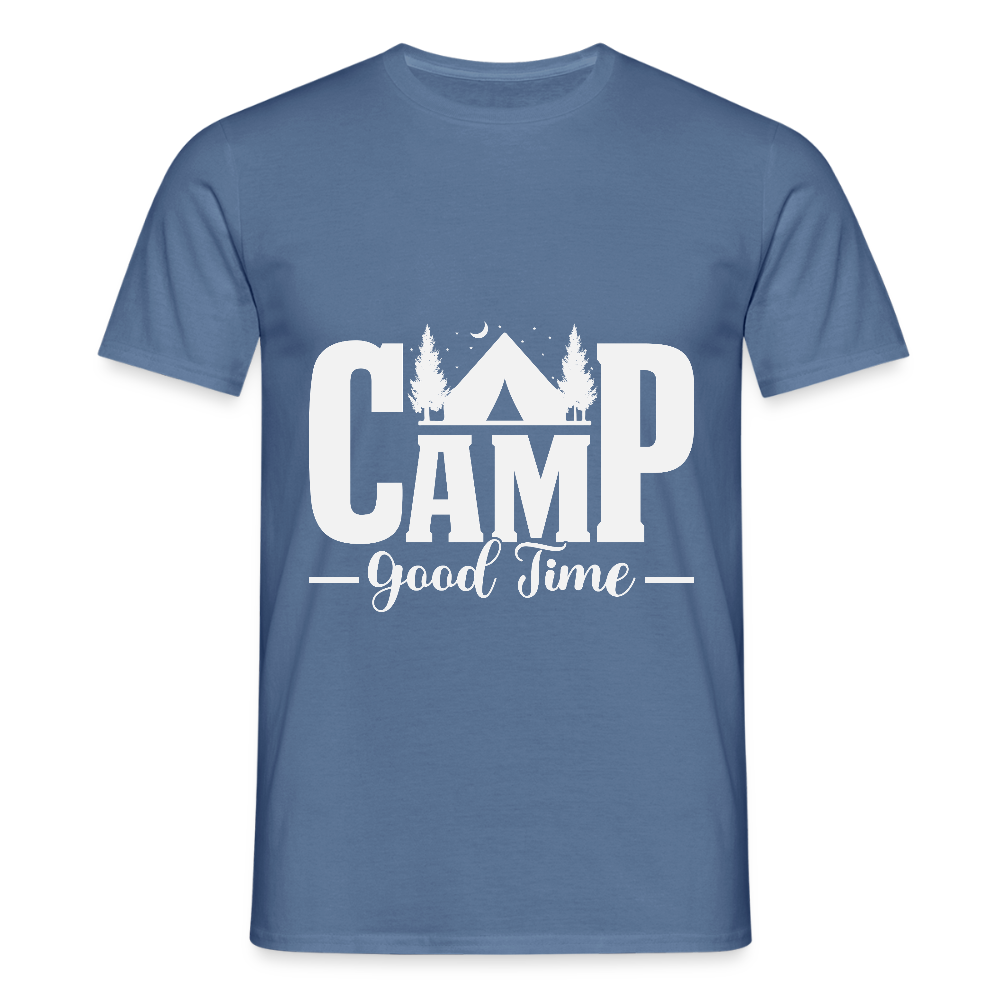 CAMP -GOOD TIME- | Männer T-Shirt - Taubenblau 