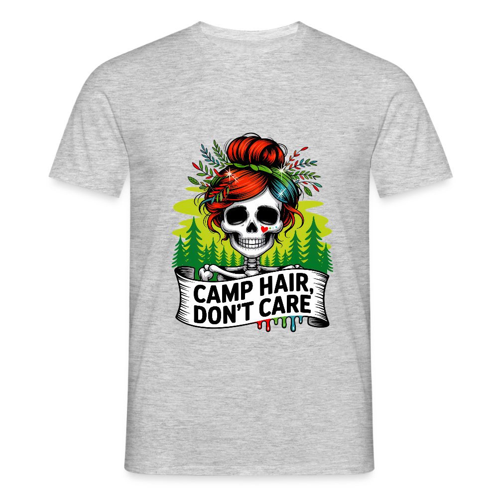 CAMP HAIR, DON´T CARE | Männer T-Shirt - Grau meliert