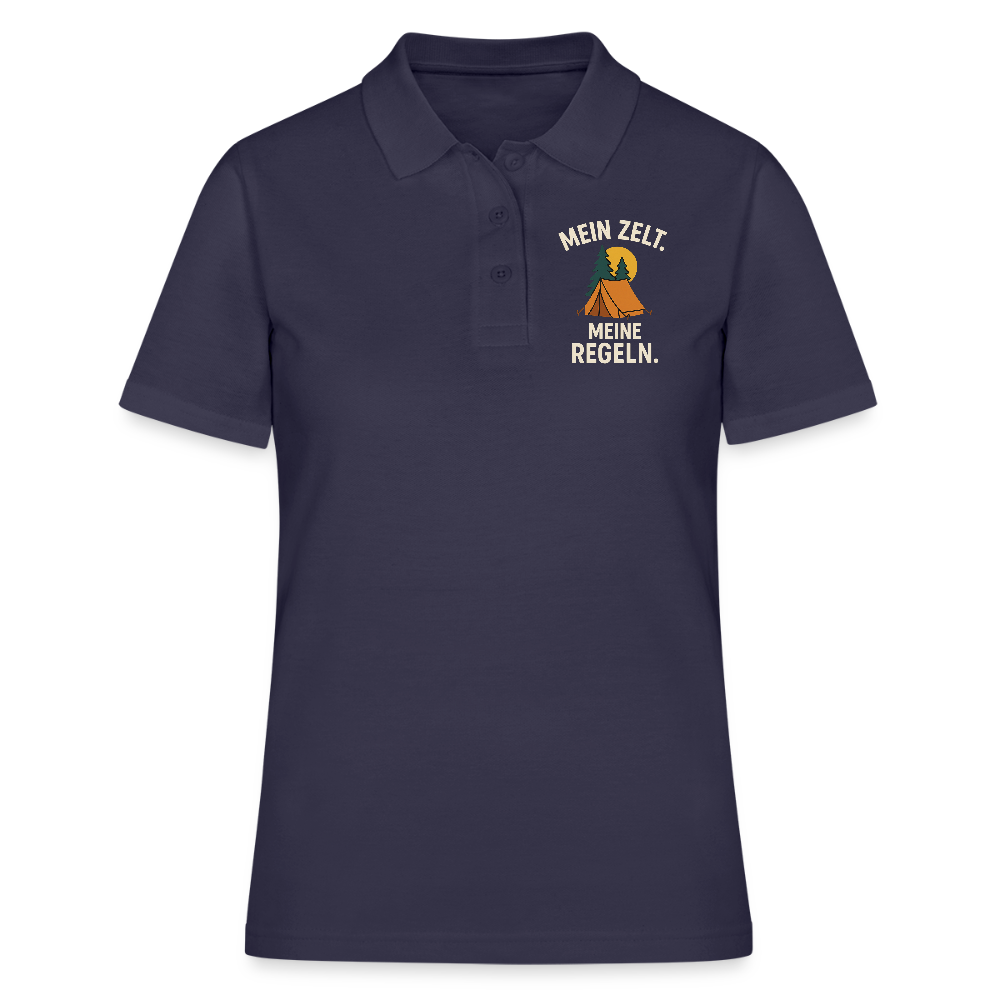 Mein Zelt. Meine Regeln. | Frauen Polo Shirt - Navy