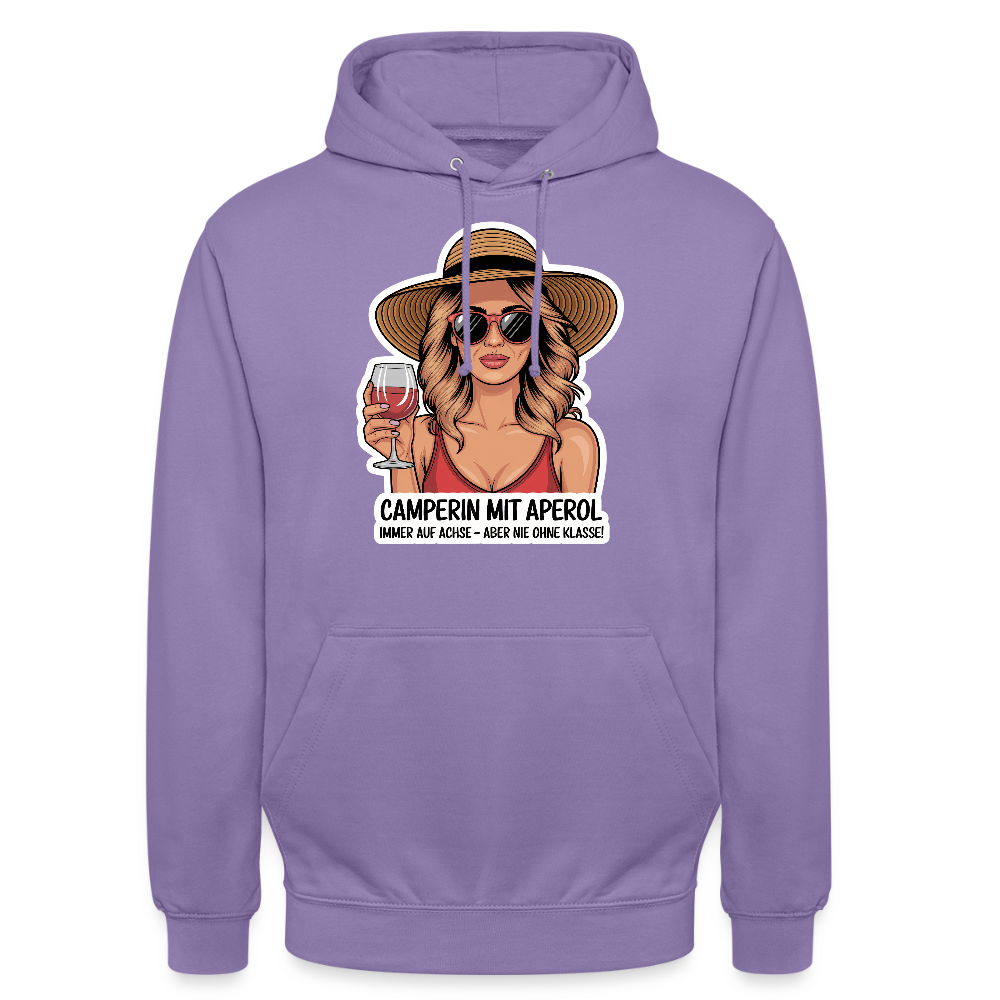 Camperin mit Aperol I Unisex Hoodie - Lavendel