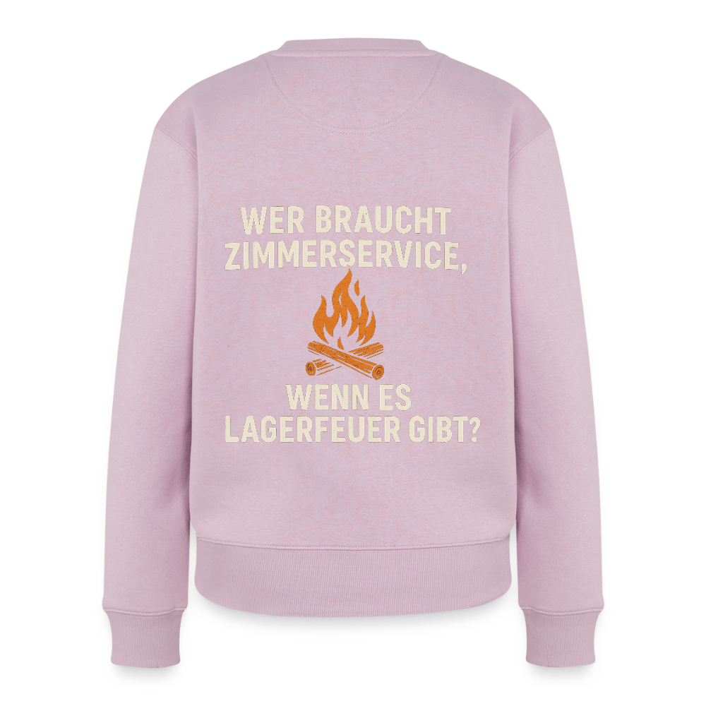 Wer braucht Zimmerservice, wenn es Lagerfeuer gibt? | Frauen Premium Pullover - Altrosa