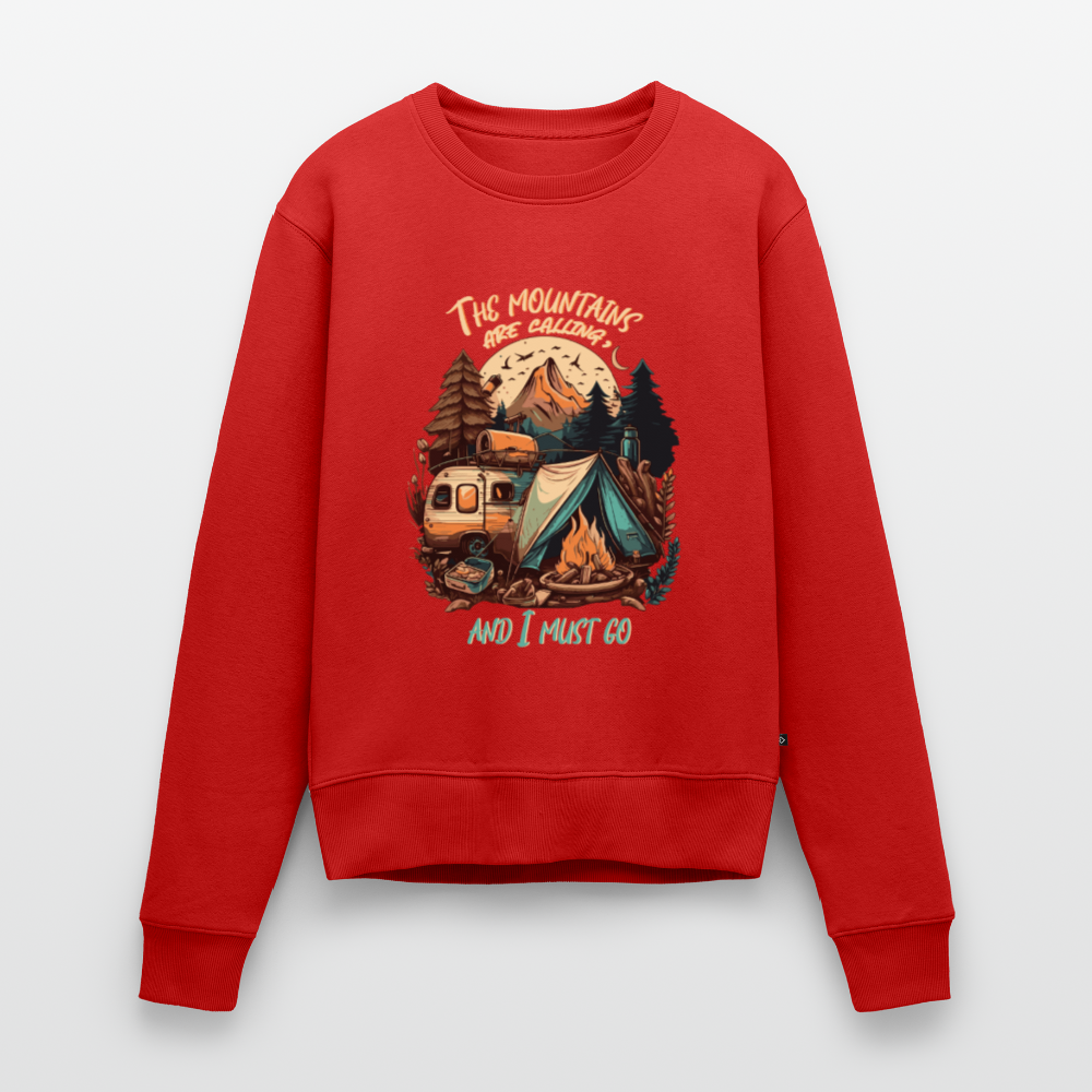 THE MOUNTAINS ARE CALLING | Frauen Premium Pullover - Rot