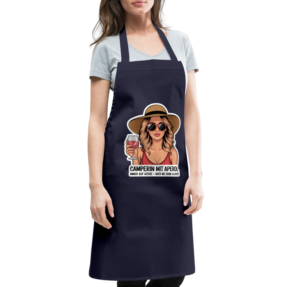 Camperin mit Aperol | Kochschürze - Navy