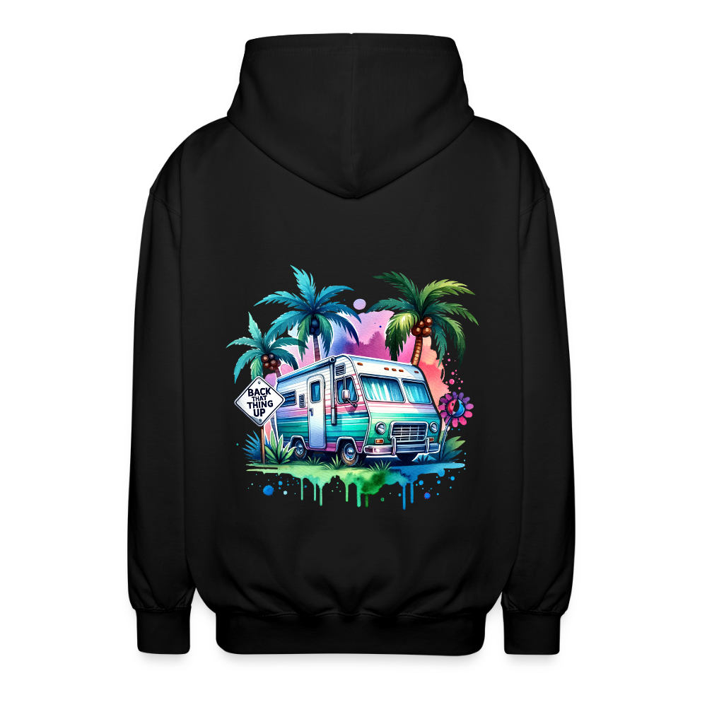 Wohnmobil unter Palmen | Unisex Kapuzenjacke - Schwarz