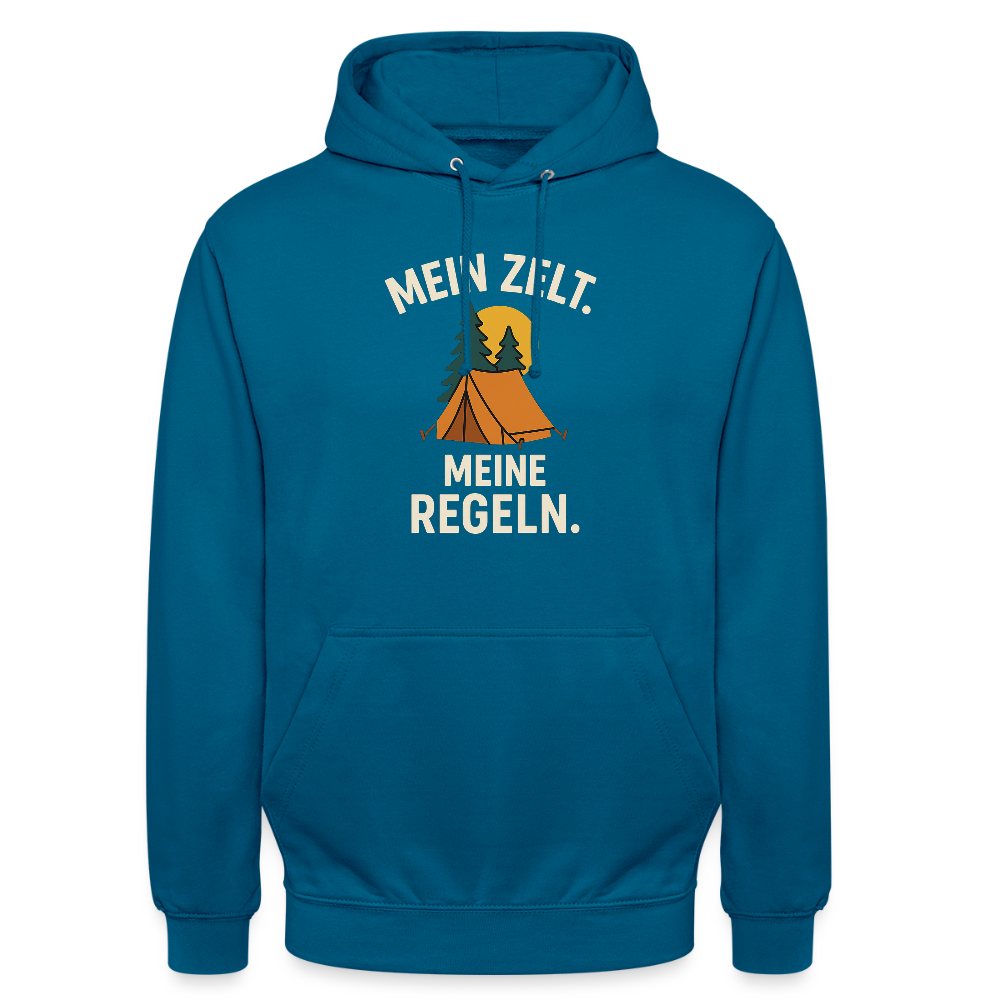 Mein Zelt. Meine Regeln | Unisex Hoodie - Tiefseeblau 