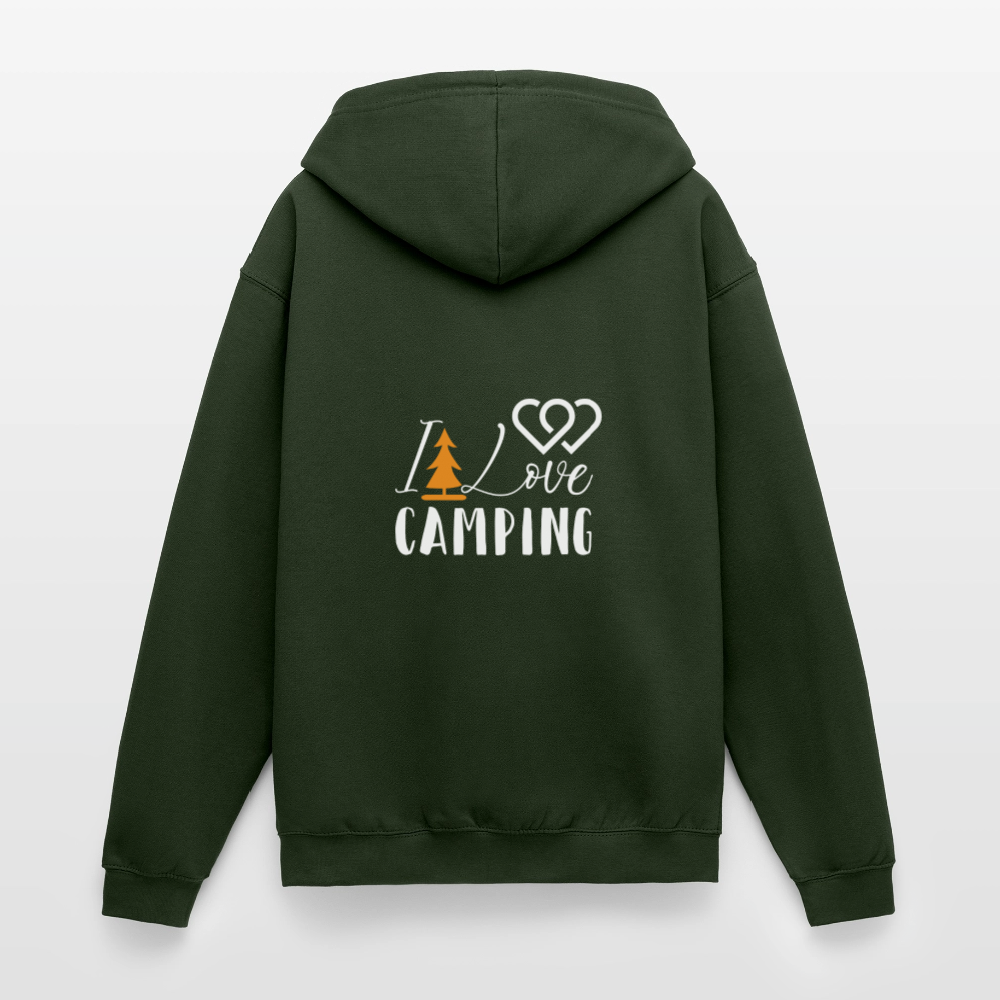 I LOVE CAMPING | Unisex Kapuzenjacke - Forstgrün 