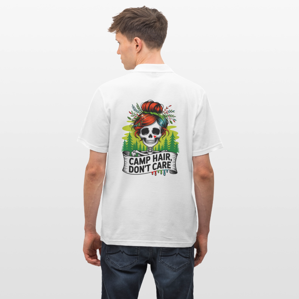 CAMP HAIR, DON´T CARE | Männer Poloshirt - Weiß