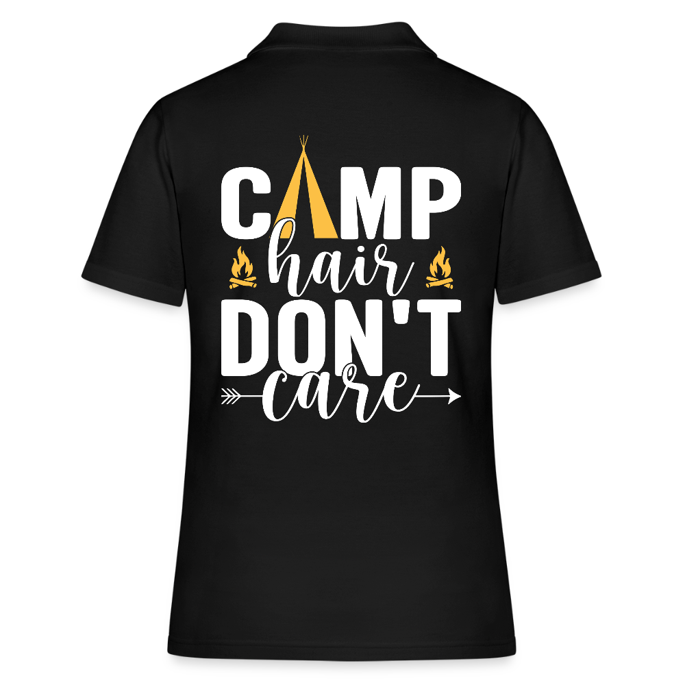 CAMP HAIR DON´T CARE | Frauen Polo Shirt - Schwarz