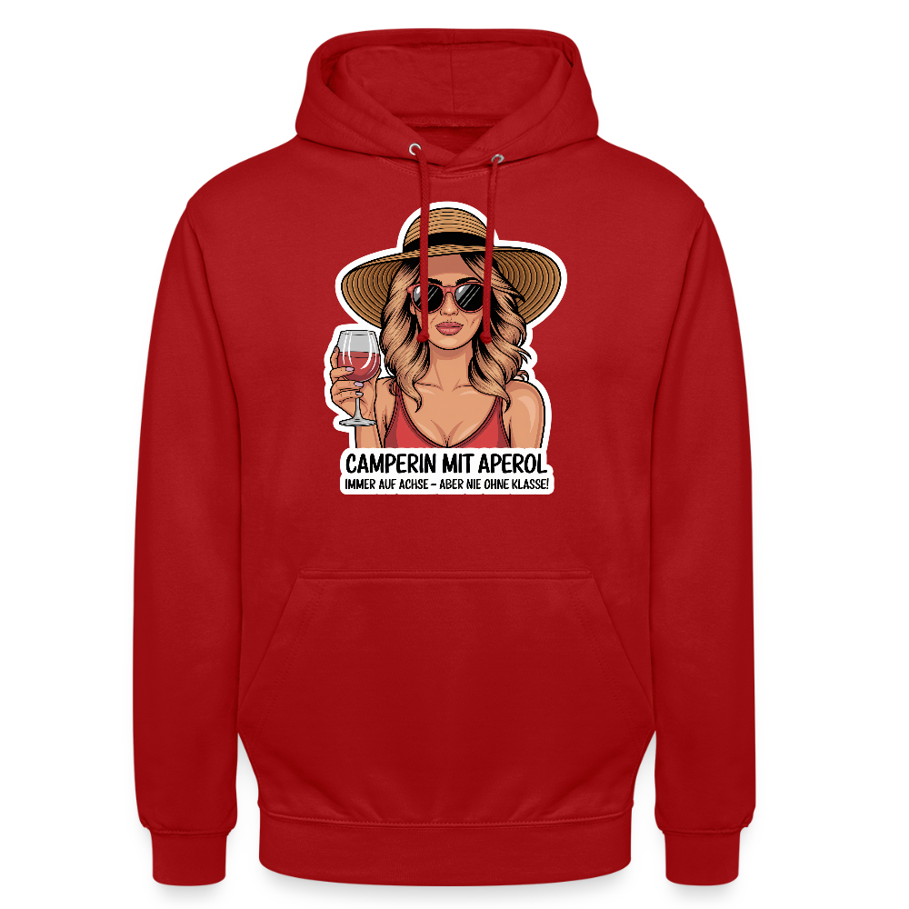 Camperin mit Aperol I Unisex Hoodie - Rot