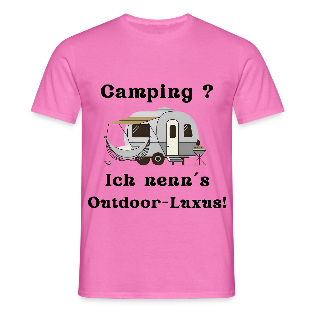 Camping? Ich nenn´s Outdoor - Luxus! | Männer T-Shirt - Pink