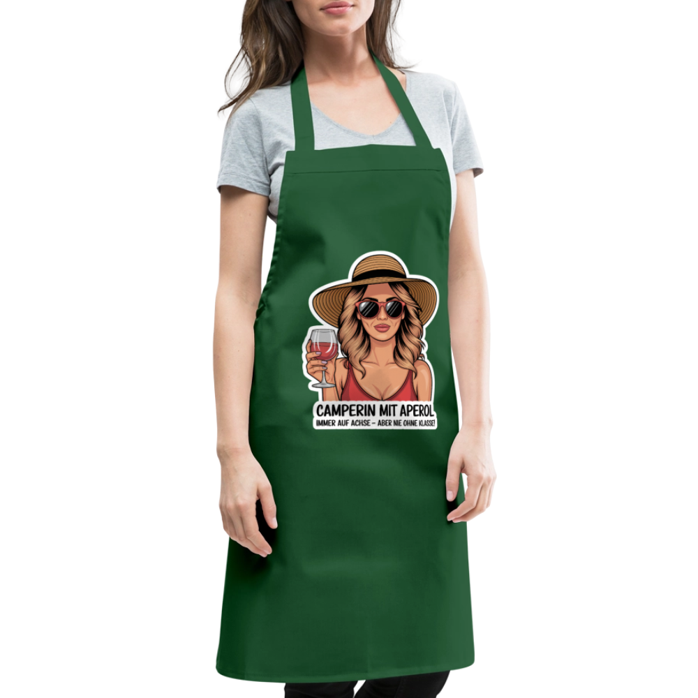 Camperin mit Aperol | Kochschürze - Grün
