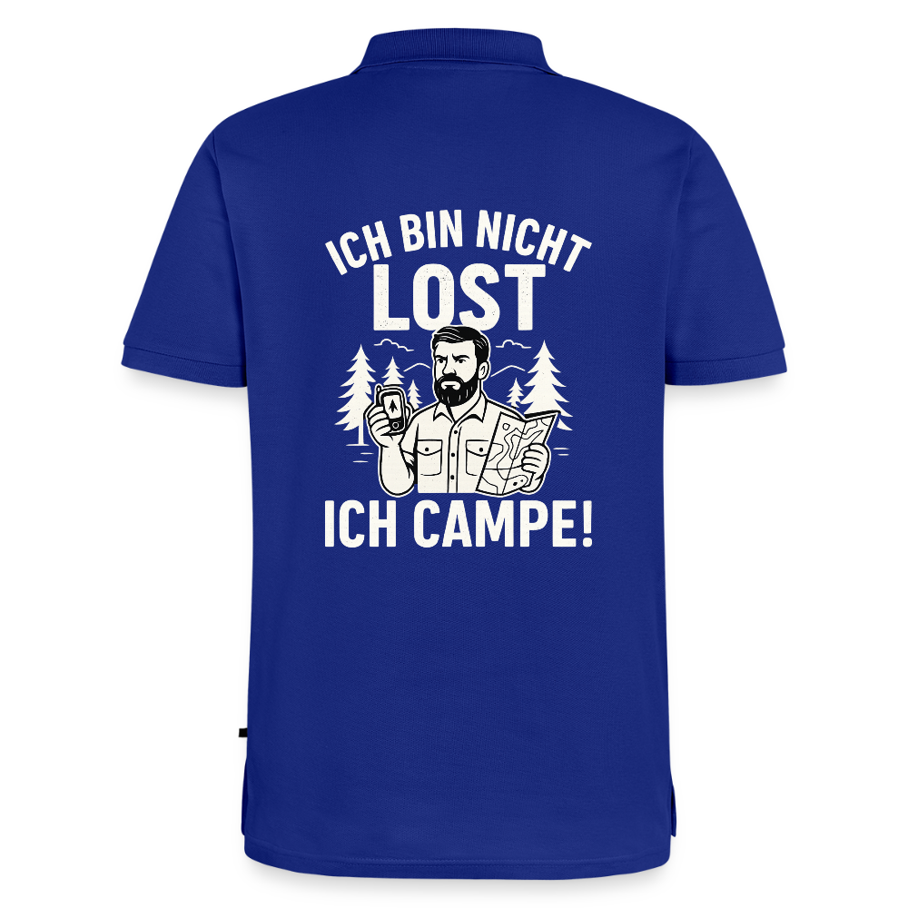 Ich bin nicht lost - ICH CAMPE! | Männer Premium Bio Polo Shirt - Royalblau