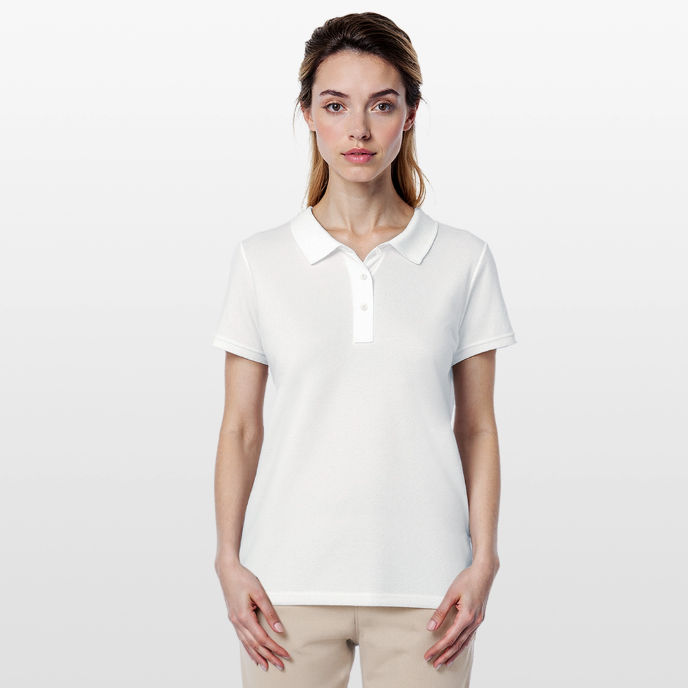 CAMPING IS MY HAPPY PLACE | Frauen Polo Shirt - Weiß