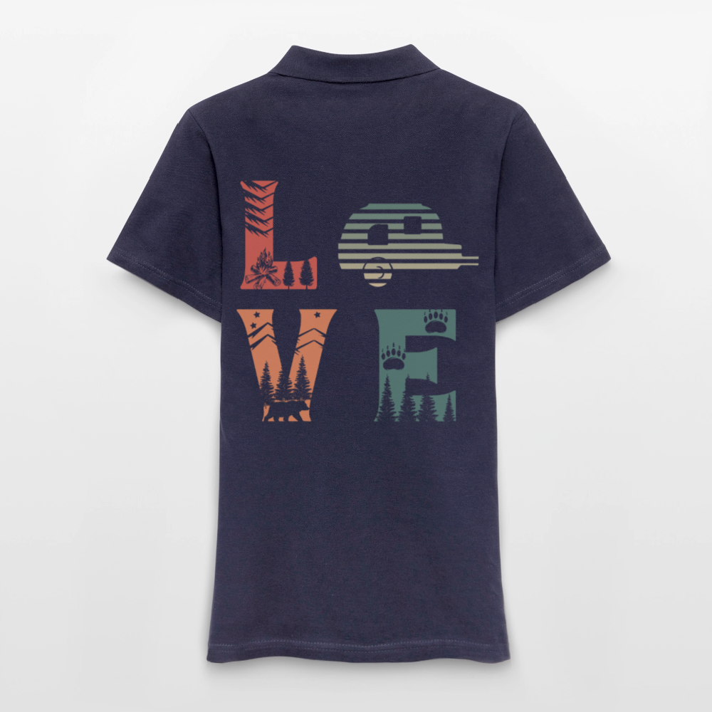 LOVE | Frauen Polo Shirt - Navy