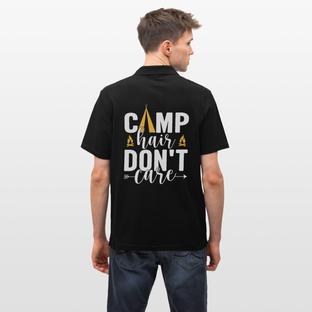CAMP HAIR DON´T CARE | Männer Poloshirt - Schwarz