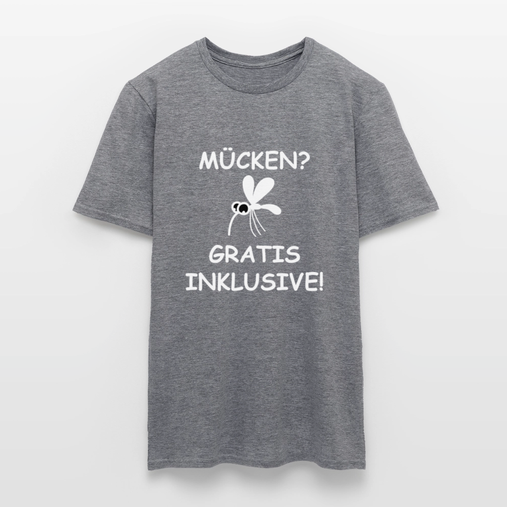 MÜCKEN? GRATIS INKLUSIVE! | Männer T-Shirt - Graphit meliert