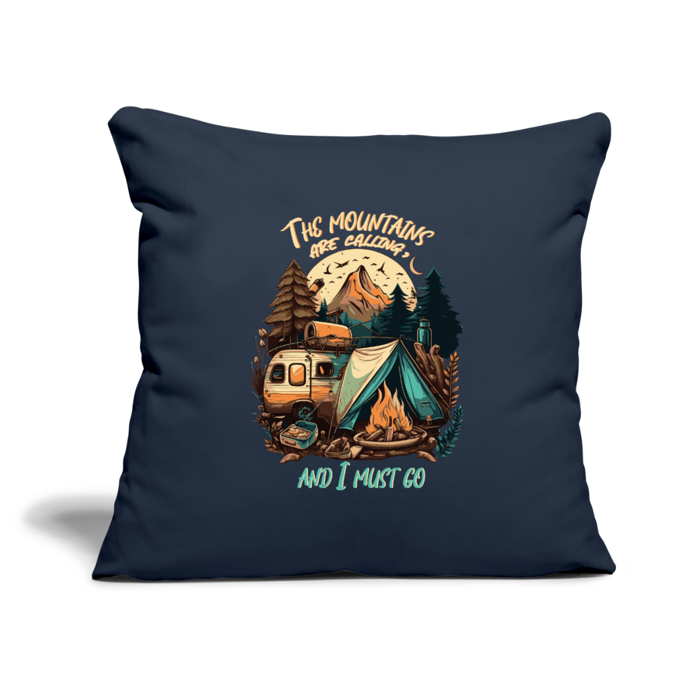 THE MOUNTAINS ARE CALLING | Sofakissenbezug 44 x 44 cm - Navy