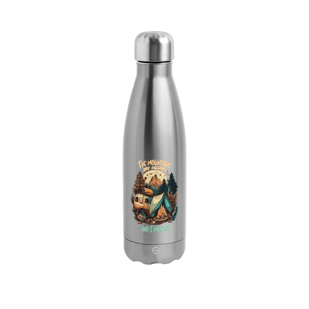 THE MOUNTAINS ARE CALLING | Thermosflasche 500 ml - Lightsilver