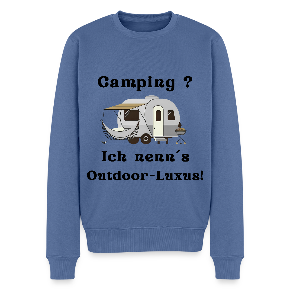 Camping? ich nenn´s Outdoor - Luxus | Männer Premium Pullover - Taubenblau