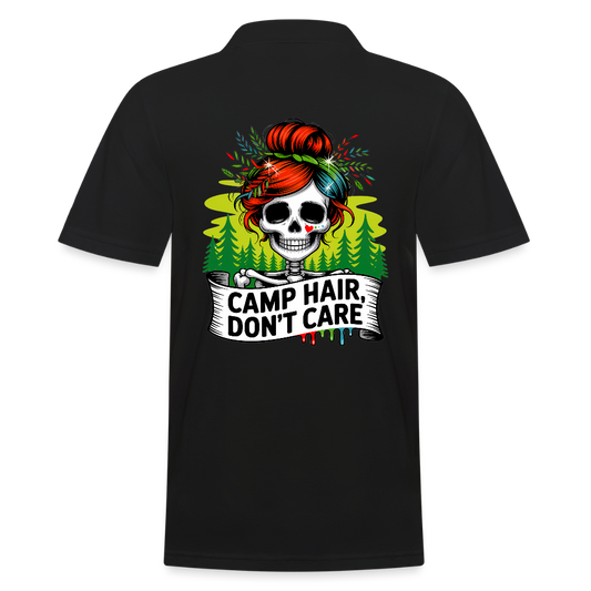 CAMP HAIR, DON´T CARE | Männer Poloshirt - Schwarz
