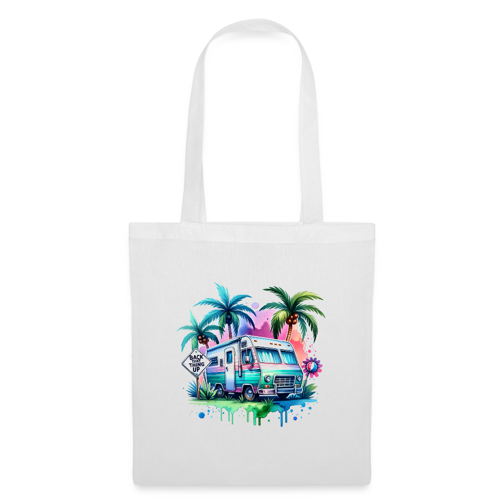 Wohnmobil unter Palmen | Stoffbeutel - Weiß