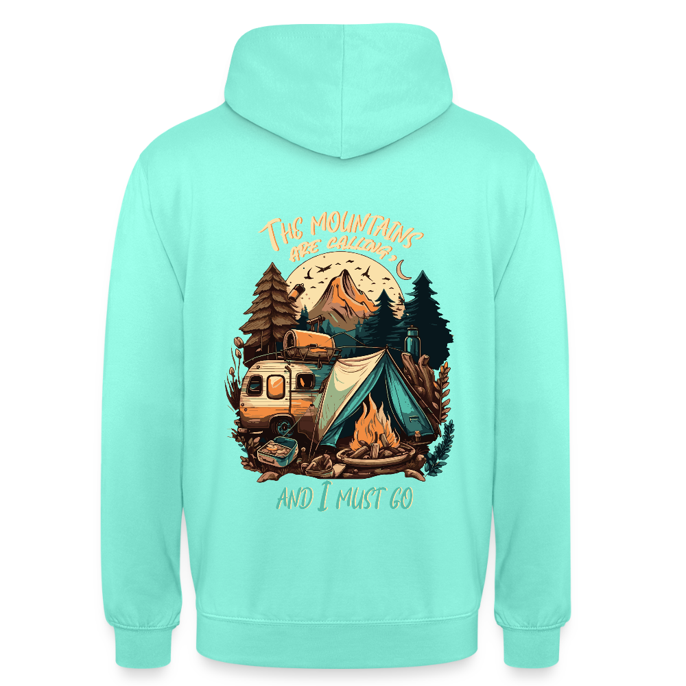 THE MOUNTAINS ARE CALLING | Unisex Hoodie - Mint