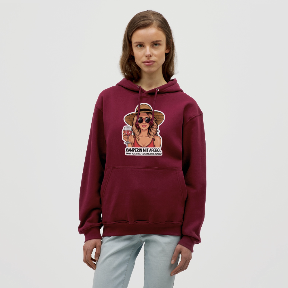 Camperin mit Aperol I Unisex Hoodie - Bordeaux