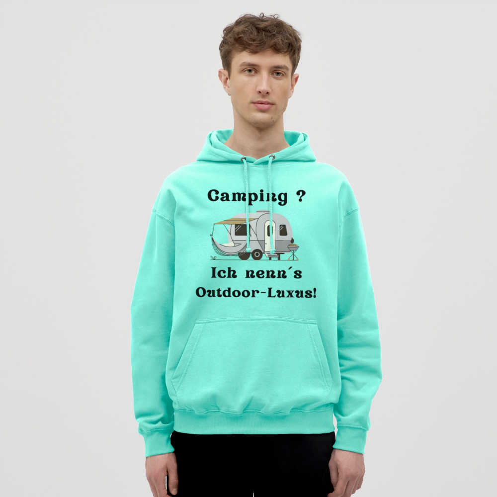Camping? Ich neen´s Outdoor - Luxus! | Unisex Hoodie - Mint