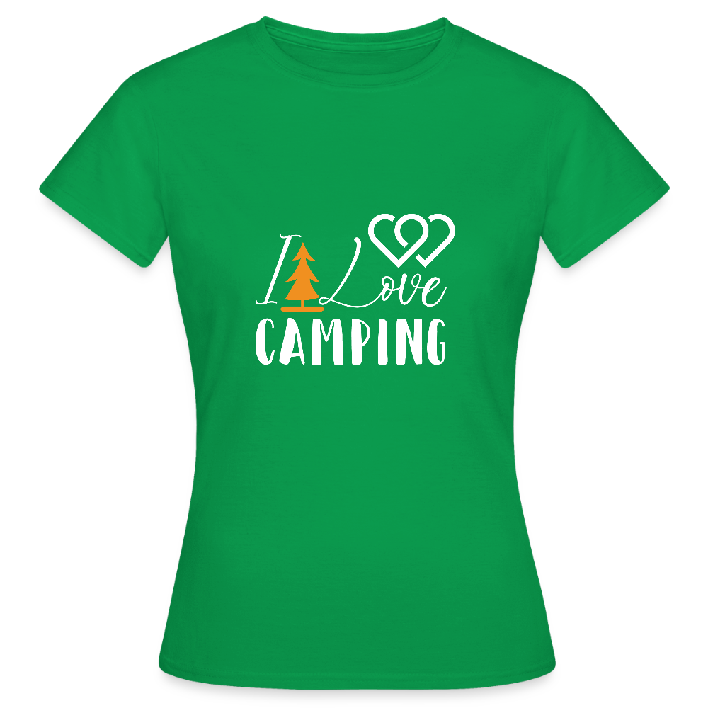I LOVE CAMPING | Frauen T-Shirt - Kelly Green